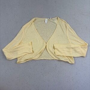 Joie Womens Shrug Bolero 8 Pale Yellow Coastal Grandmother Quiet Luxury NWT